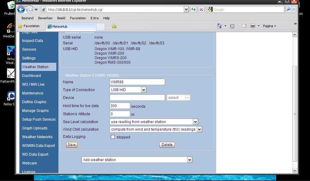 weather station page