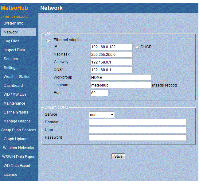 Wired Network Setup
